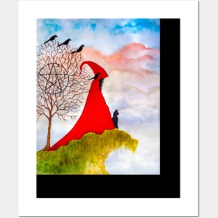 Red Witch Spell for Love Posters and Art